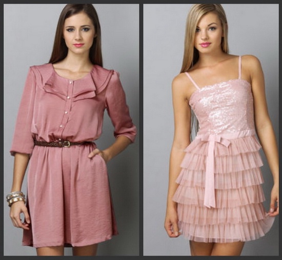 Розовые платья